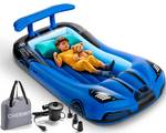 CHERIMOR Inflatable Toddler Travel Bed with Safety Bumpers & 2 Mins Auto Inflation Pump, Portable Toddler Kids Air Mattress with Carry Bag for Home Grandma's Sleepovers Travel Camping, 330lbs Support - Retail: $65