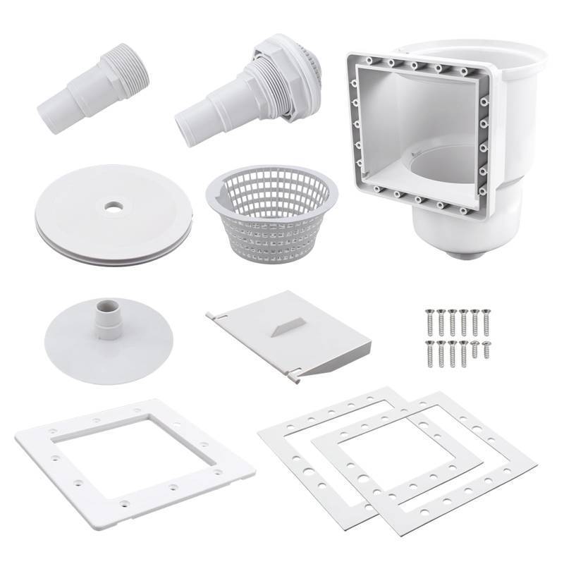 lot 1218 image: Kefly Above Ground Pools Skimmer with Accessories, Thru-Wall Skim Compatible with All Standard Pool Wall Cutouts - Retail $52
