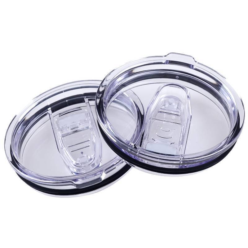 lot 13049 image: AICMEI 2 Replacement Lids for 20oz Stainless Steel Tumbler Lids-Replaces Only Covers With a Top Diameter of 3.4 inches Bottom Diameter of 3.23 inches - Retail $8
