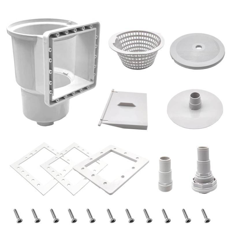 lot 5015 image: Above Ground Pool Skimmer,Thru-Wall Skimmer,Above Ground Pool Skimmer With Accessories Opening Width 6 Inches,Compatible With All Standard Pool Wall Openings,Replace SP1091LX Above Ground Pool Skimmer - Retail $55