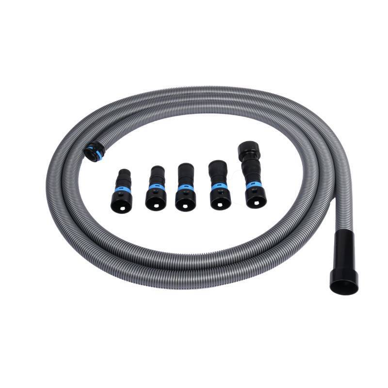 lot 60601 image: Cen-Tec Systems 94720 Quick Click 20 Ft. Hose for Home and Shop Vacuums with Expanded Multi-Brand Power Tool Adapter Set for Dust Collection - Retail $63
