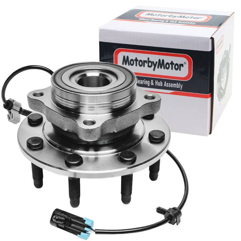 lot 60611 image: MotorbyMotor 515058 Front Wheel Bearing & Hub Assembly 4WD with 8 Lugs ABS Fits for Chevy Silverado 1500 2500 3500 Avalanche Suburban 2500, GMC Sierra 1500 2500 3500 Yukon XL, Hummer H2 - Retail $60