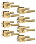 Asidrama 8 Pack Champagne Bronze Privacy Door Handles, Door Lever with Door Knobs Indoor for Bedroom or Bathroom, Heavy Duty Door Handles Interior with Locks for Left Right Sided Doors - Retail: $226