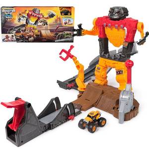 lot 106 image: Monster Jam Smash and Bash Toy Vehicle Playset - Retail $70