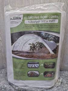 lot 125 image: FLARMOR Floating Row Cover 7FT x 35FT Garden Plant Protection Fabric - Retail $15