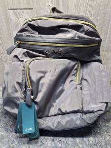 lot 134 image: JIWEI Gray Diaper Bag Backpack with Multiple Pockets - NEW - Retail $25