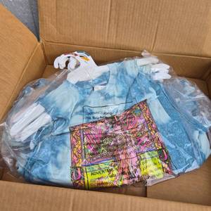 lot 314 image: Multiple Sizes Womens Sleeveless Janis Joplin Shirts Clothing Bundle Blue Tie-Dye Shirt Multiple Sizes - Retail $0
