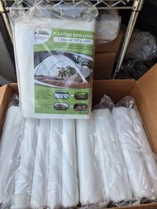 lot 187 image: BOX OF 7 - NEW - Flarmor Floating Row Cover 1.2ozyd� 7FT x 35FT - Retail $0