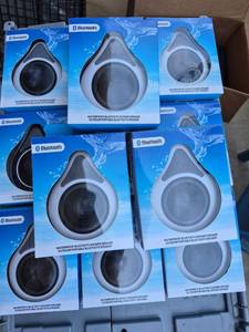 lot 189 image: LOT OF 12 - NEW - Waterproof Bluetooth Shower Speaker Outdoor Portable Lot of 12 - Retail $0