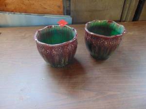 lot 4770 image: Pair of Weller - Jardine   Flower Pots