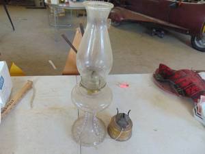lot 4787 image: Oil Lamp and Oil Lamp Base