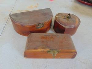 lot 4793 image: Assorted Wooden Keepsake boxes