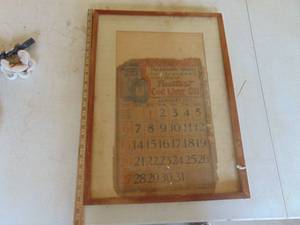 lot 4810 image: Cod Liver Calendar Framed
