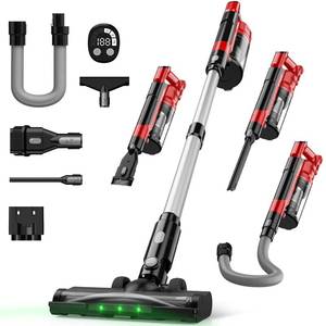 lot 63797 image: Cordless Vacuum Cleaner for Milwaukee Battery, 7-in-1 Lightweight Stick Vacuum with HEPA Filter, 35KPA Suction, 350W Brushless Motor, 3 Modes for Carpet, Floor, Car (Battery Not Included) - Retail $110