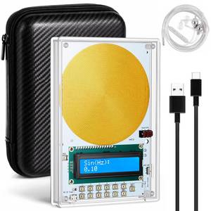 lot 72735 image: Adjustable Frequency Generator, Schumann Sine Wave Resonance Generator 0.1hz-100khz, Ultra Low Sound Frequency Machine with Type-C Cable, EVA Case and Acrylic Case(White) - Retail $38