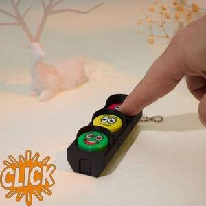 lot 72739 image: Click Fidget Keychain �� Cute Stress Relief Gadget �� Pocket Button Clicker for Focus, Fun & Bag Charm Us - Retail $9