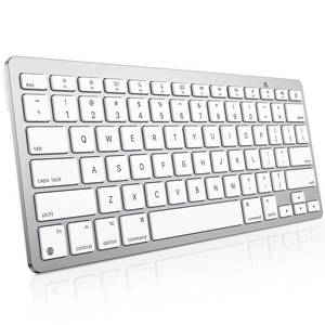 lot 72767 image: Wireless Keyboard for Mac, Bluetooth Keyboard for Mac - No Number Pad, Compact Travel Design for Coffee Shop, Home Office, macOS Function Keys, Compatible with MacBook ProAiriMac, Silverwhite - Retail $20