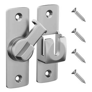 lot 72773 image: Flip Door Latch, 90180 Degree Barn Door Latch, Silver Right Angle Door Lock Latch, Flip Gate Latches Hardware, Sliding Door Latch Lock for Cabinets, Bathroom, Barn Door, 1 Pack - Retail $7