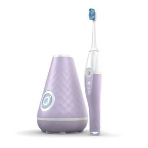 lot 72774 image: UV Sanitizing Sonic Toothbrush and Cleaning Station, Electric Toothbrush, Dual Speed Setting, Lilac Bliss - Retail $129