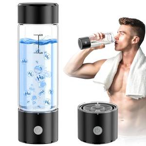 lot 72778 image: Hydrogen Water Bottle, 3Min 2200PPB Rapid Hydrogen Water Generator -SPE PEM Tech, 15OZ Portable Hydro Water Machine, Health Care Gifts - Retail $20
