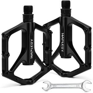 lot 72798 image: Premium Bike Pedals of 916 Inch, Professional Mountain and Road Bike Flat Pedal with 2 Sealed Bearings, Wide Platform and Lightweight of Bicycle Pedals, Come with Pedal Wrench 1PCs - Retail $11