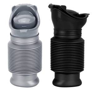 lot 72820 image: Portable Urinal for Men Women, Spill Proof Travel Emergency Urinal Bottle, Leak-Proof Collapsible Urinals, Personal Car Pee Bottle for Camping, Road Trips, Drivers, Seniors, Kids (��Black Grey) - Retail $16