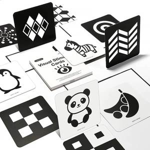 lot 72832 image: High Contrast Baby Flashcards, Black White Color Newborn Brain Development Toys, Visual Stimulation Learning Activity Cards, Educational Infants Gift (Black & White(for 0-3 Months)) - Retail $10