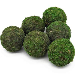 lot 72890 image: Moss Balls, Decorative Balls for Centerpiece Bowls Vase Filler, Home Party Decor (3.5 inches - Set of 6-) - Retail $16