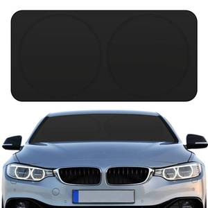 lot 72894 image: Windshield Sun Shade Foldable Car Front Window Covers for Car Accessories Sun Heat UV Rays Visor Protector Protection for Universal Cars SUV Truck (Solid Black) - Retail $12