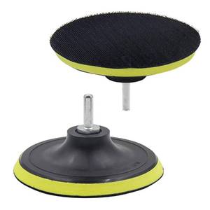lot 72932 image: 5 inch Hook & Loop Backing Pad Orbital Sander Polisher Sanding Pad w M10 Drill Adapter 2pcs - Retail $8