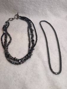 lot 3001 image: &nbspHematite Black Onyx Triple Necklace&nbsp