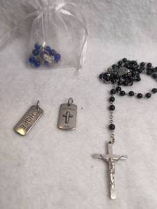 lot 3004 image: Religious Pendant and Charm Lot with Crucifix Rosary and Protective Charms