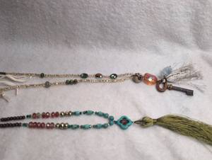 lot 3016 image: Statement Piece Necklace Lot with Tassels and Key Charms - 2 ct