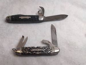 lot 3517 image: Camp Knife Multi-Tool Pocket Knives 2-Piece Lot