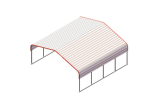 lot 9009 image: Unused Cherry Industrial Steel Carport 20 x 20 x 10 M202010