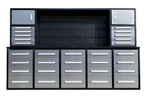 lot 9014 image: Unused Cherry Industrial Work Bench Stainless Steel H9.5Ft-30D-01B&nbsp