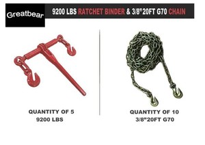 lot 3068 image: Suihe Ratchet Binder and Chains 38
