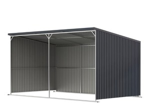 lot 404 image: SDLANCH 12FT x 20FT Galvanized Metal Livestock Shed  SDLGM1220F