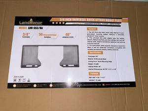 lot 2503 image: Unused Landhonor 38in  Universal Quick Attach mount plate  LHR-SS38A