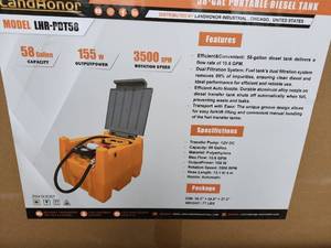 lot 2892 image: Landhonor 58-Gal Portable Diesel Tank  LHR-PDT58