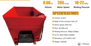 lot 7035 image: Unused Hydraulic Conveyor Bucket  Skid Steer Attachment&nbsp