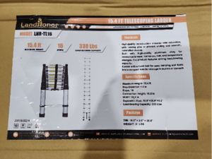lot 2704 image: Unused Landhonor 15.4 Telescoping Ladder  LHR-TL16