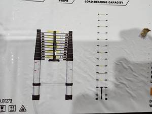 lot 2705 image: Unused Landhonor 12.5 Telescoping Ladder  LHR-TL13