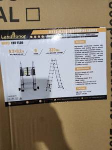 lot 2711 image: Unused Landhonor 9.2ft x 9.2Ft Telescoping Ladder  LHR-TCD6
