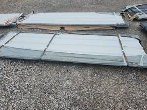 lot 7016 image: Unused Qty. 50 Galvalume Steel Siding  Roofing Panels  White  Cream