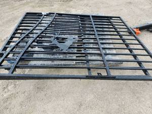 lot 7160 image: Unused 14 Ft Bi-Parting Wrought Iron Gate Double Swing  Driveway  Ranch Entry