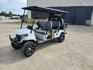 lot 7307 image: Captok OFF-ROAD 6-Seater Electric Golf Cart  60V, Backup Camera, Bluetooth  CK-GC42S  White