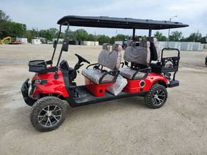lot 7309 image: Captok OFF-ROAD 6-Seater Electric Golf Cart  60V, Backup Camera, Bluetooth  CK-GC42S  Red