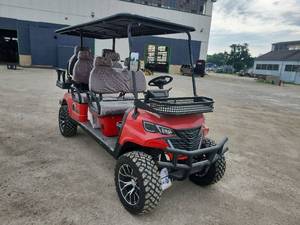 lot 7310 image: Captok OFF-ROAD 6-Seater Electric Golf Cart  60V, Backup Camera, Bluetooth  CK-GC42S  Red