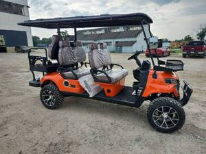 lot 7311 image: Captok OFF-ROAD 6-Seater Electric Golf Cart  60V, Backup Camera, Bluetooth  CK-GC42S  Orange